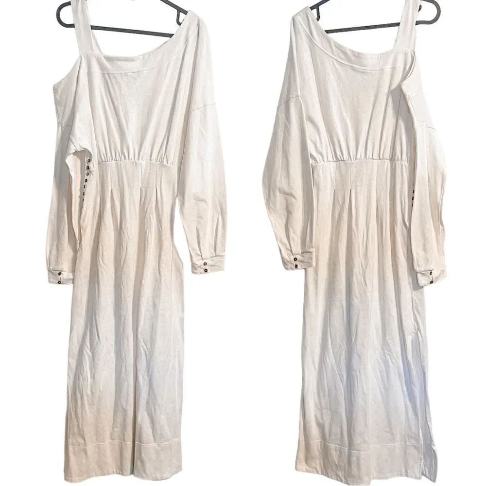 Free People Ibiza Midi Dress in Ivory
